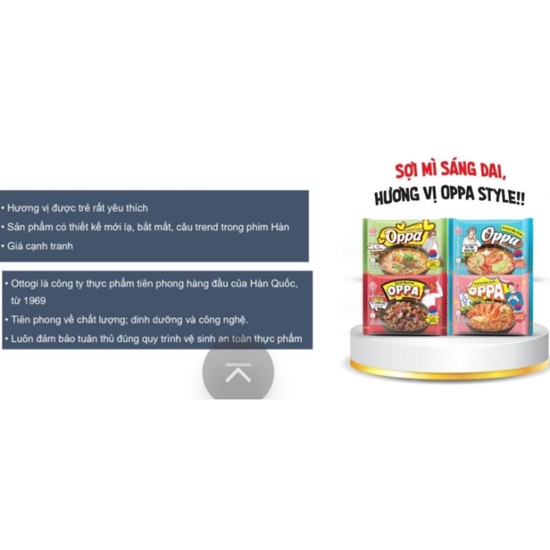 HOT- Oppa mì trộn hải sản hành phi ăn liền Ottogi 65g