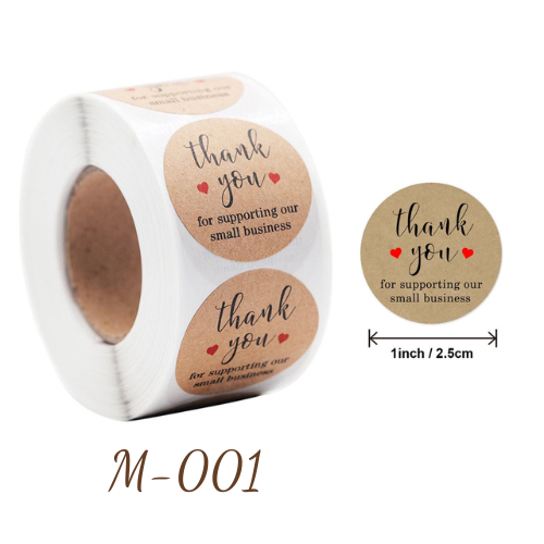 500 tem thank you size 2,5 cm