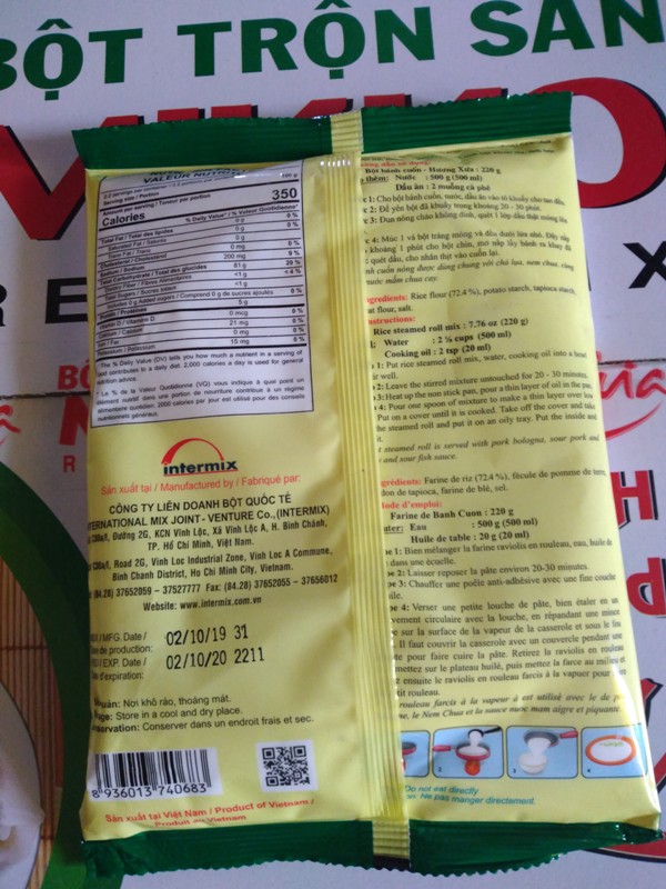 Bột bánh cuốn Mikko hương xưa 220g - Bột trộn sãn chất lượng cao.