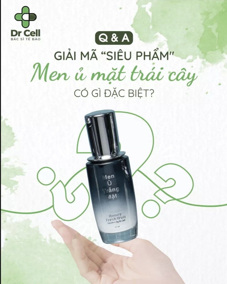 Men ủ trắng da mặt Dr cell