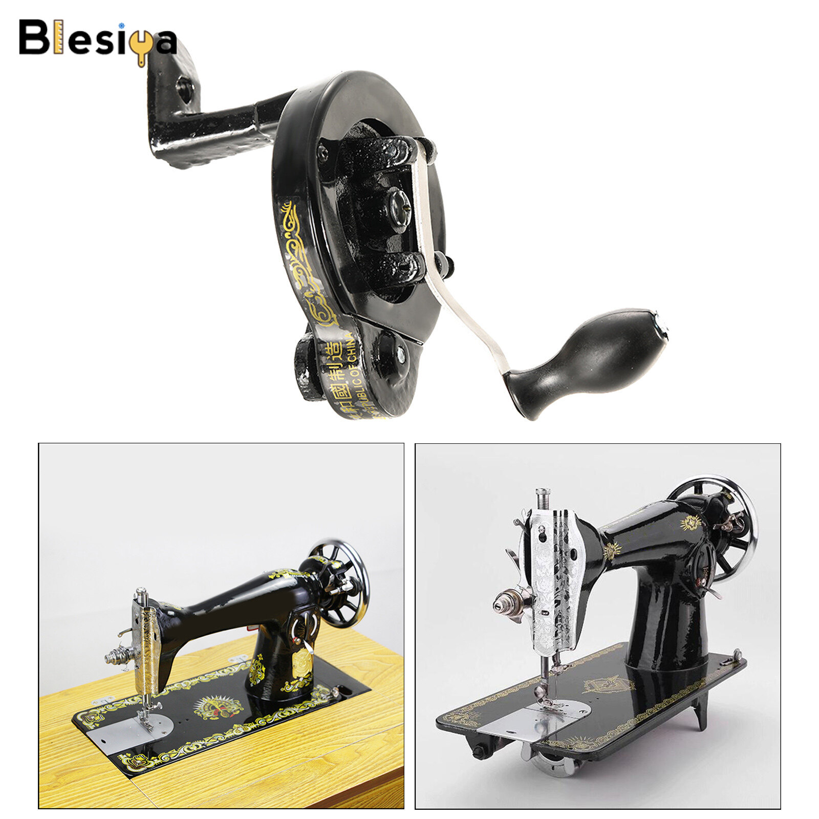 Blesiya Sewing Machine Hand Crank Handle Handcrank Replace for Old Sewing Machines
