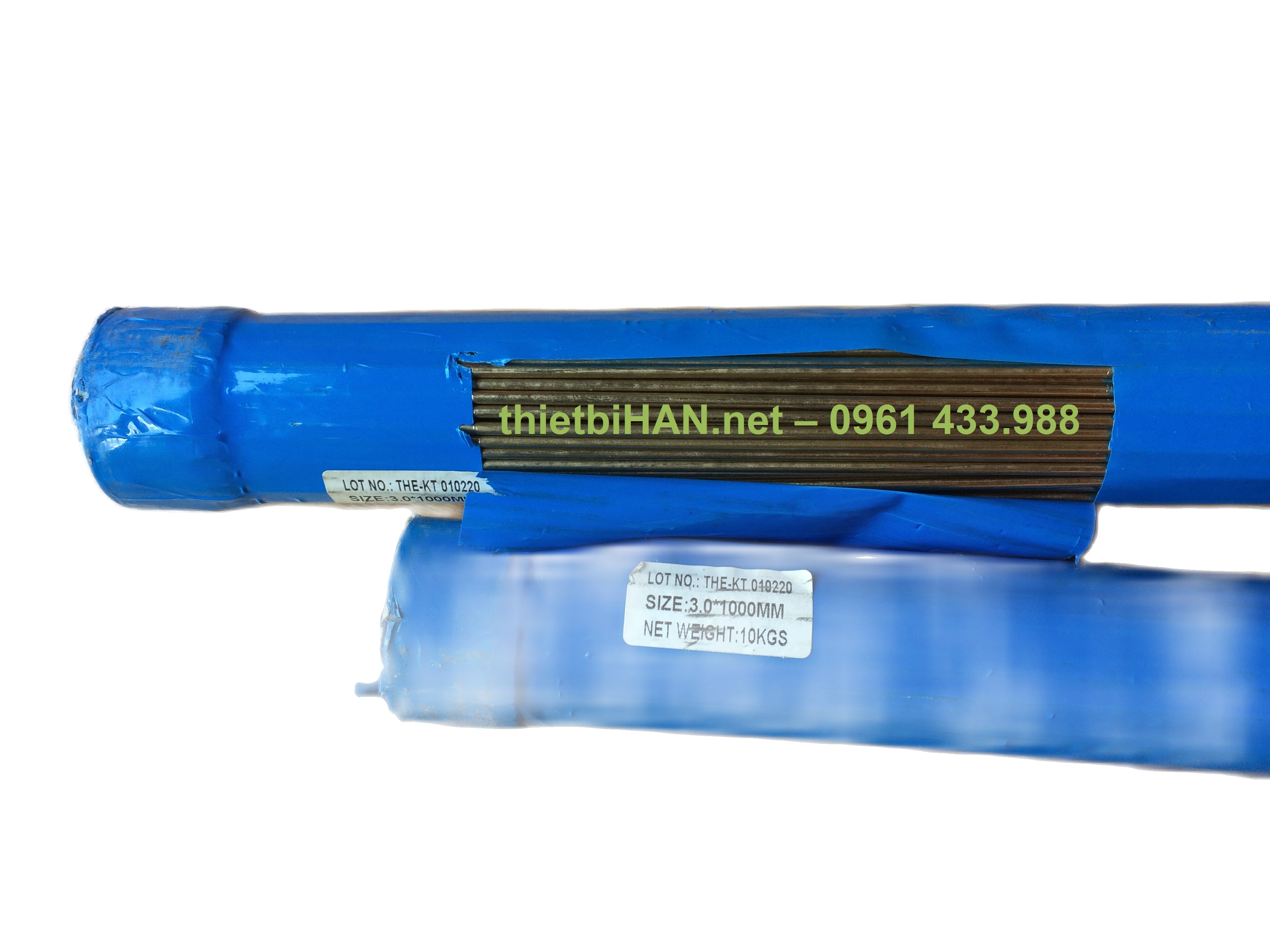 Hộp 1 Kg que hàn thau size 1.6/ 2.0/ 2.5/ 3.0/ 4.0/ 5.0mm, dài 1m