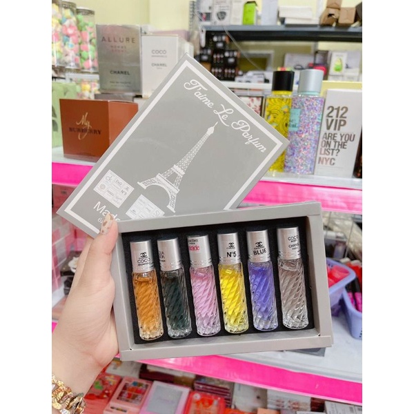 Set 6 chai nước Hoa Pháp mini nam nữ ( Dạng Lăn )