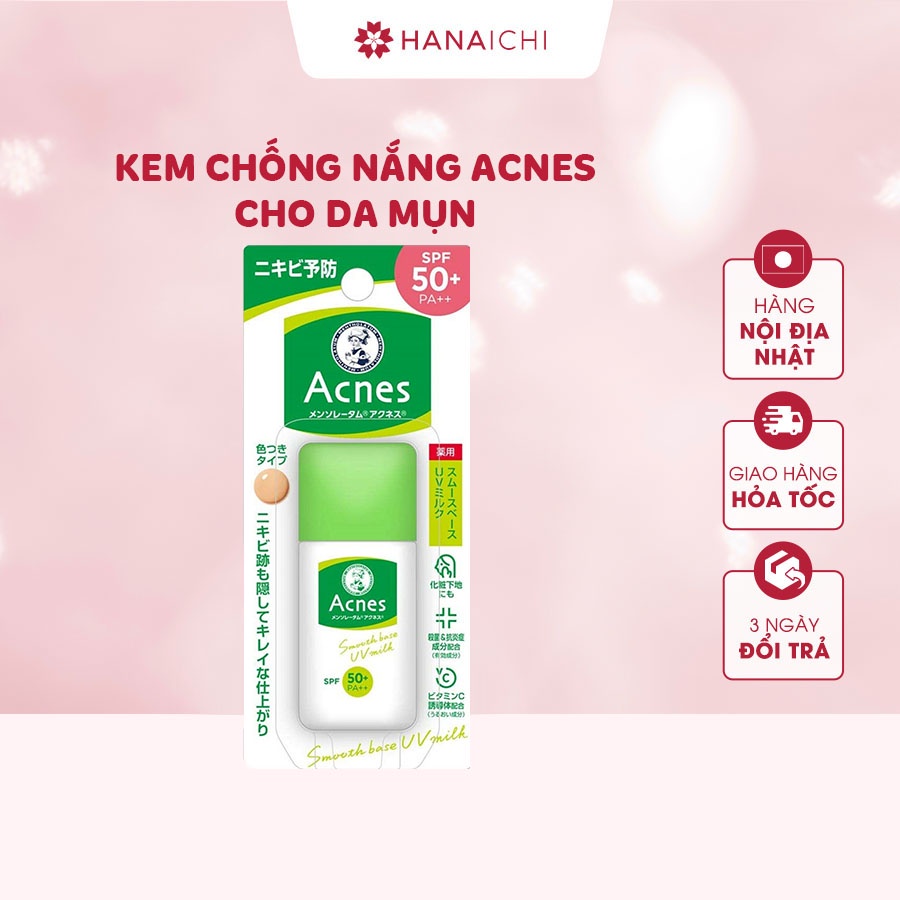 Kem chống nắng acnes dành cho da mụn spf50+ pa++