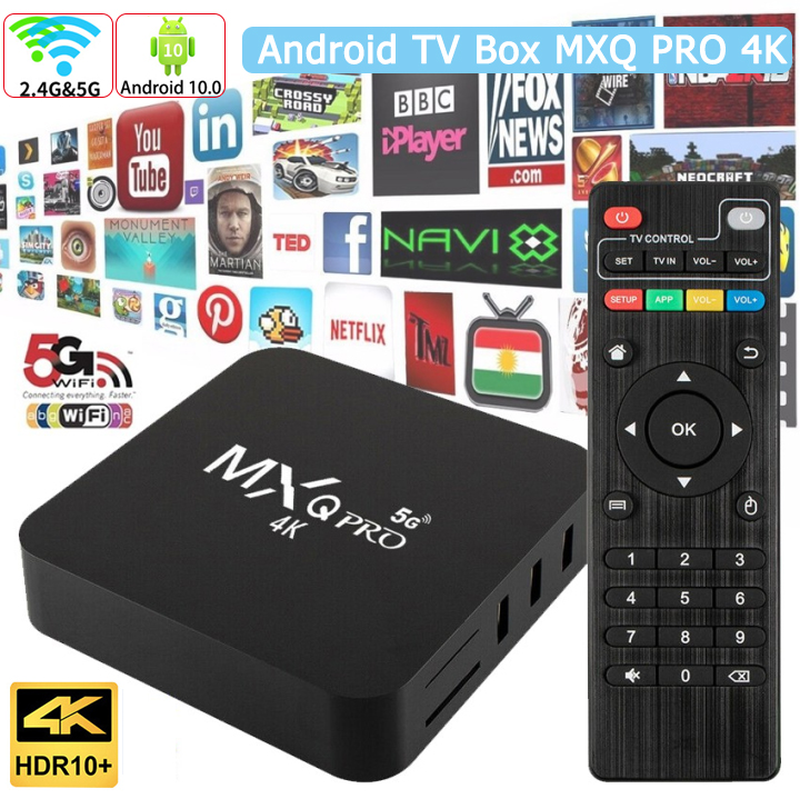 Android TV Box Mxq Pro Ram 2GB+16GB Smart TV Box 4K Wifi 5G Android 11 Xem Youtube hộp truyền hình