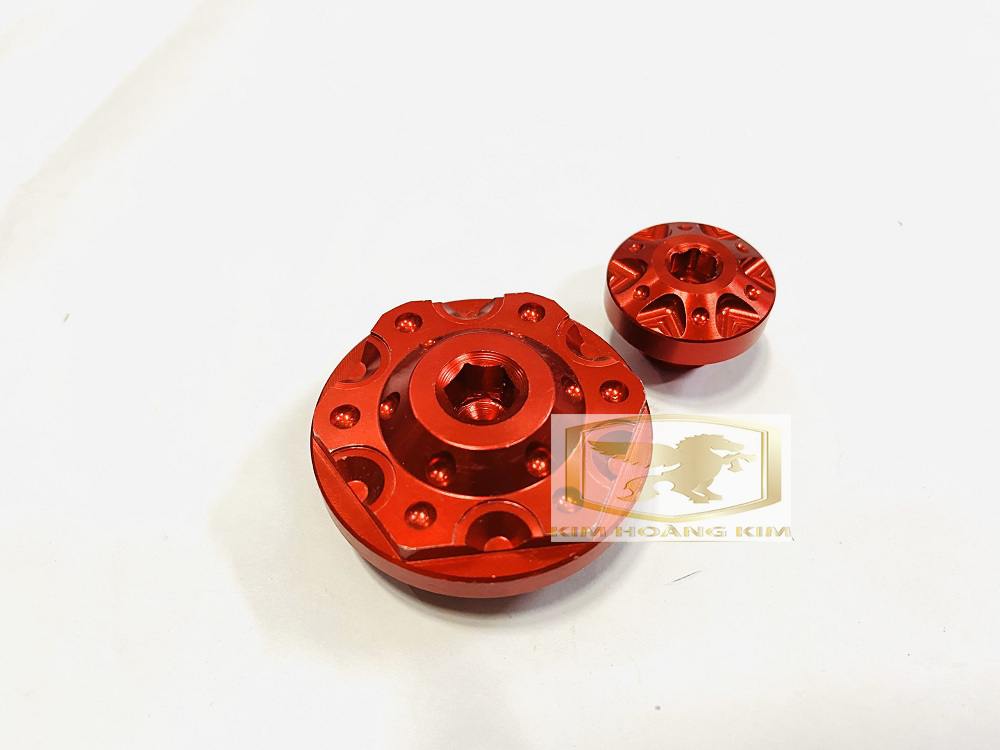 Ốc Mâm Lửa Nhôm lên màu Gr5 kiểu Salaya gắn xe máy Wave,Dream,Winner... (màu Đỏ)