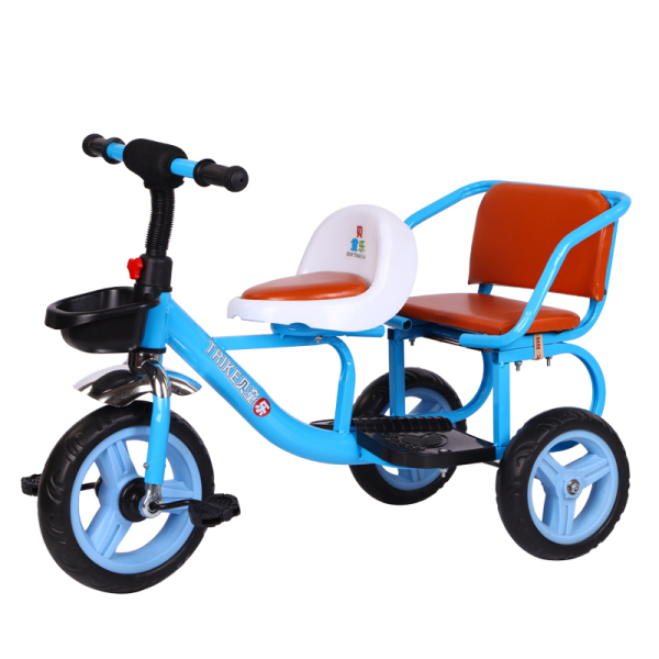 Xe đạp xích lô 3 bánh 2 chỗ ngồi dành cho bé 2 - 6 tuổi
