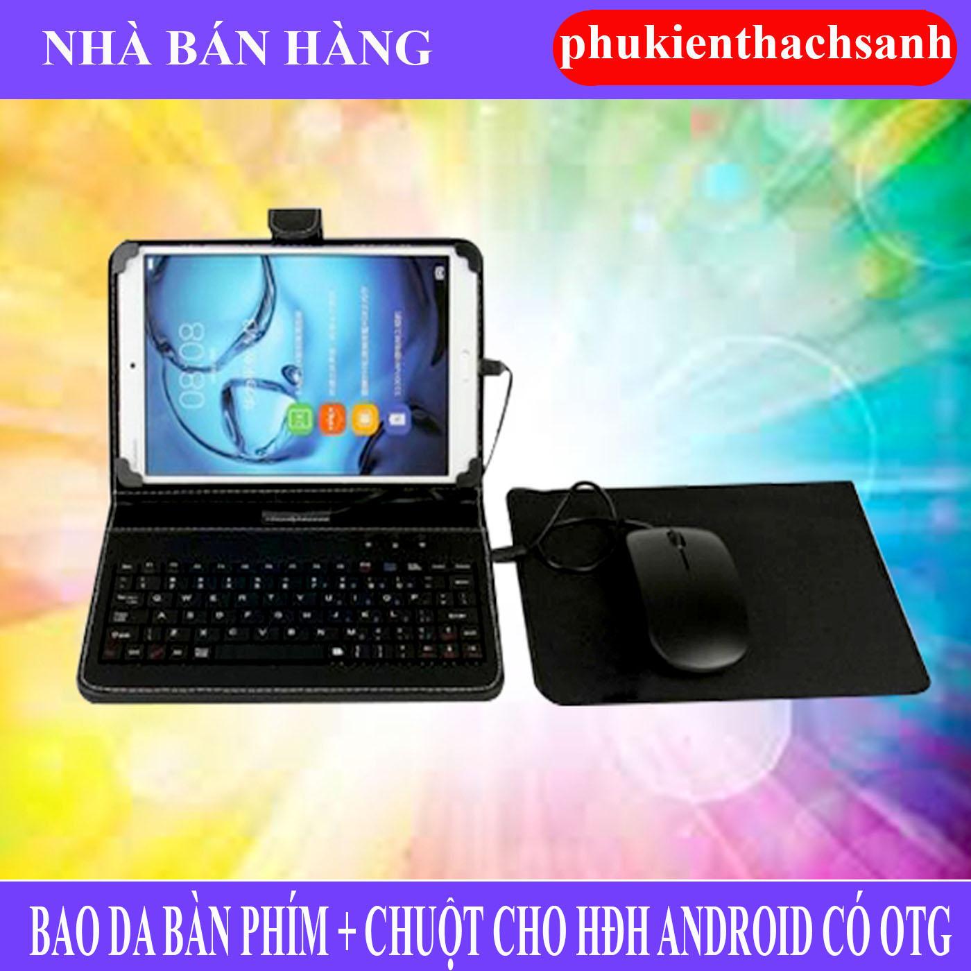 Bàn phím chơi game - Combo bao da bàn phím kèm chuột + lót chuột cho điện thoại máy tính bảng từ 4.5-8 inch