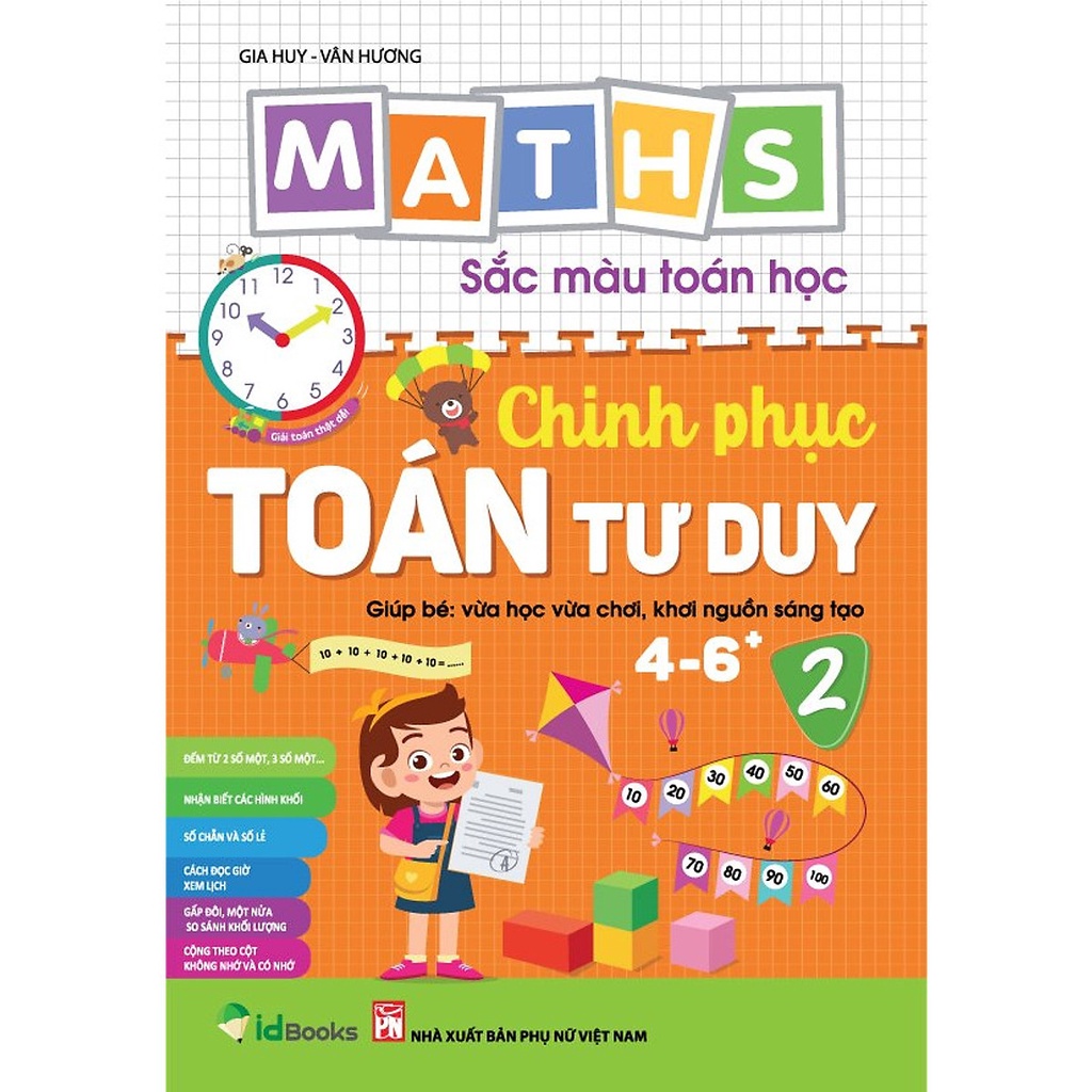 Sách Maths - Sắc màu toán học - Chinh phục Toán tư duy dành cho trẻ 4 - 6 tuổi - NTbooks
