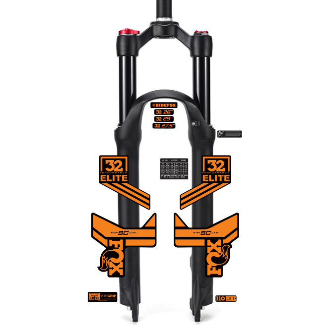 tem decal dán phuộc xe đạp địa hình Fox 32 sc elite 2018 | cheetahdecals.com