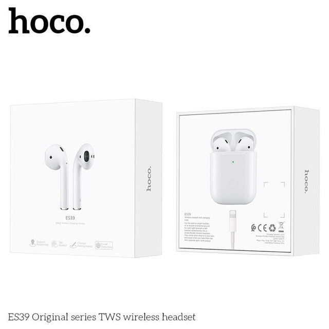 Tai nghe bluetooth hoco es39 v5.0 cực hay pin siêu bền hỗ trợ sạc không dây