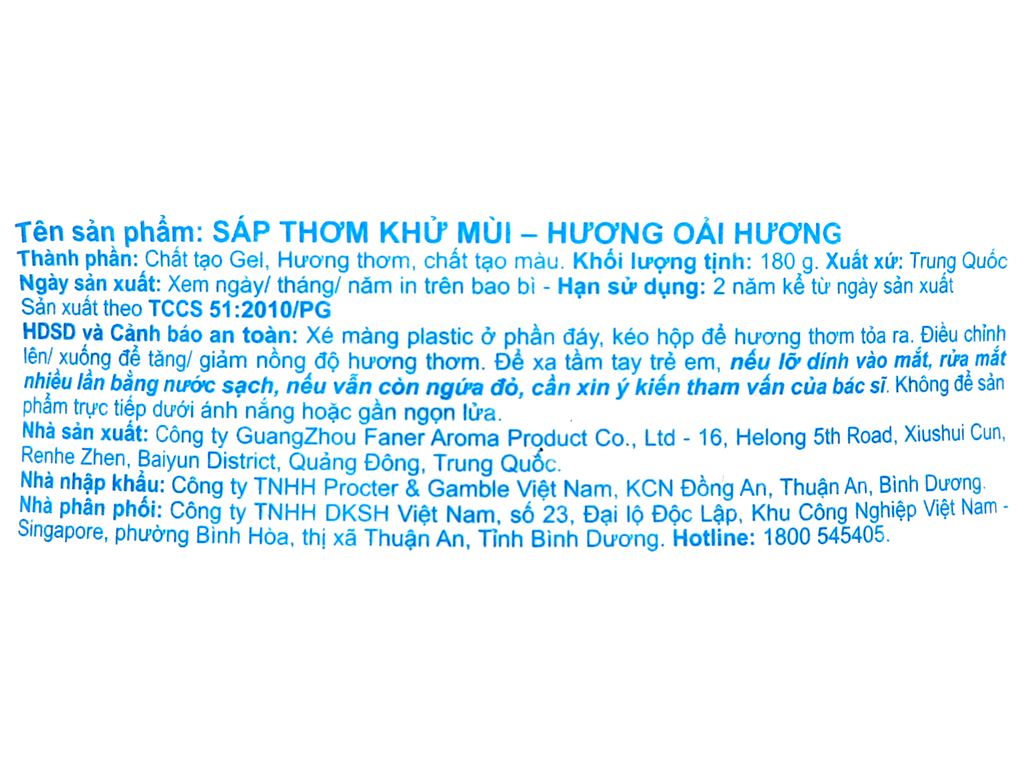 Sáp thơm Ambi Pur oải hương 180g