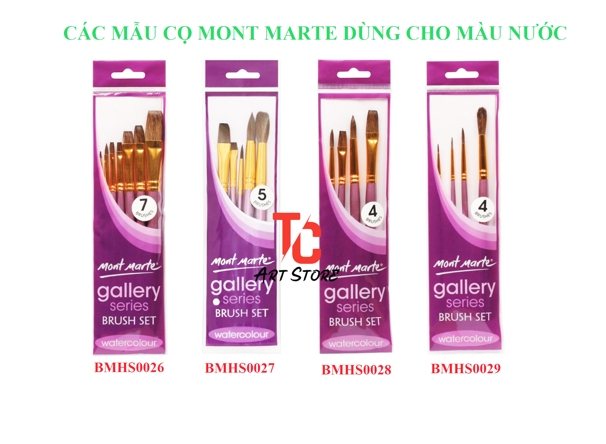 Bộ Cọ Vẽ Mont Marte Gallery Series BMHS0026 (Watercolor)