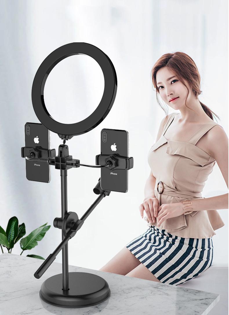[HCM][ HÀNG CHẤT LƯỢNG ] Combo Đèn Live Stream 4in1 Đèn Hỗ Trợ Bán Hàng  Đa Năng Để Bàn Có Chân Đỡ Micro Live Strream Hai Điện Thoại  Live Stream Chụp Hình Make Up Chụp Hình Sản Phẩm Bán Hàng.3 Chế Độ Ánh Sáng  Độc Quyền.