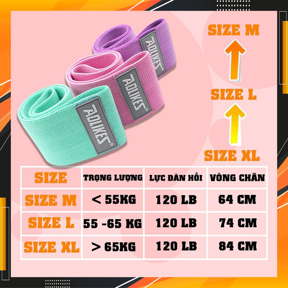 Dây Đàn Hồi Kháng Lực Tập Mông Miniband Aolikes EROS