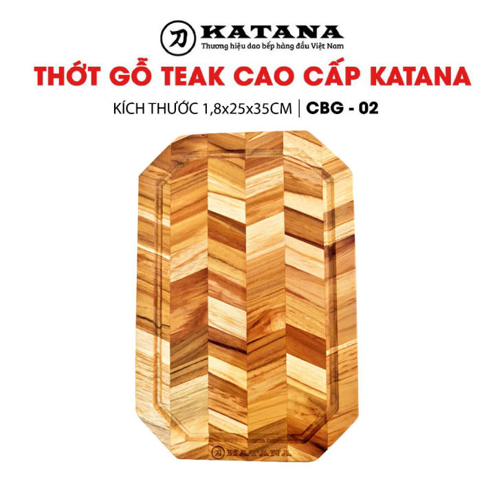 Thớt gỗ teak cao cấp KATANA – Ghép…
