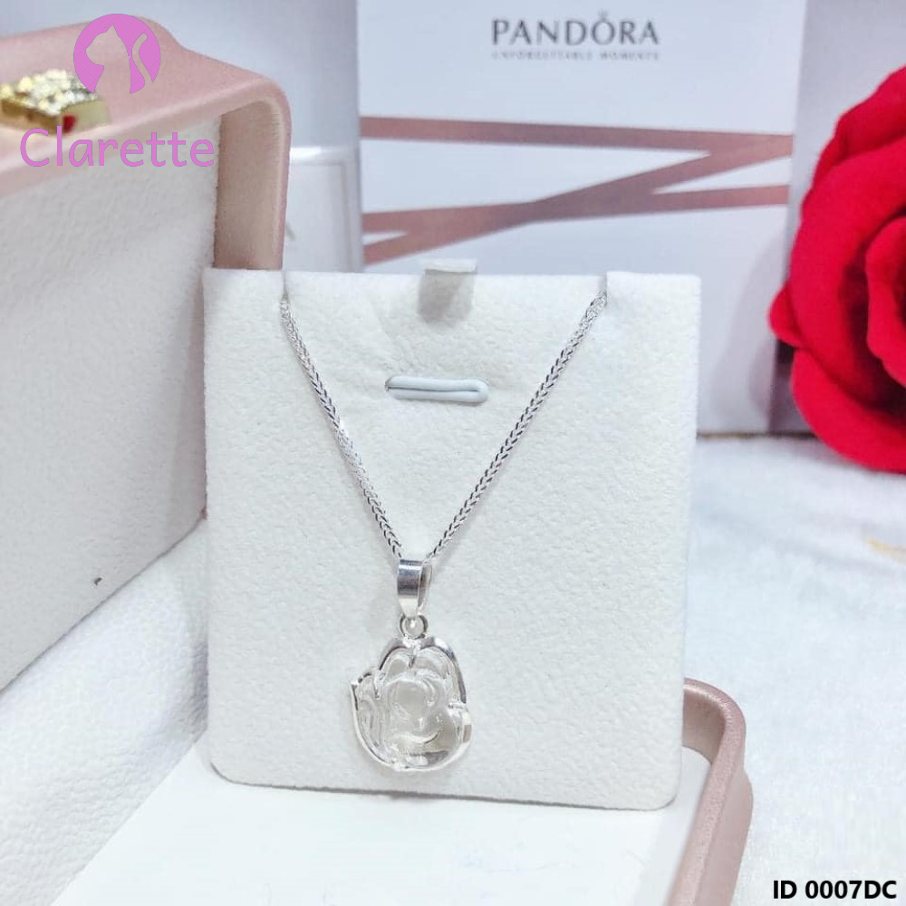 Dây chuyền bạc mặt hồ ly đá phong thủy Clarette 0007DC