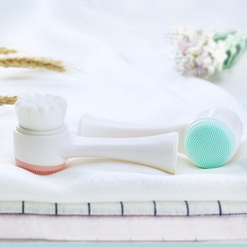 ♥ Lamdepdeal – Cọ rửa mặt và tẩy da chết 2 đầu – Làm sạch da mặt nhạy cảm – Massage mặt nhẹ nhàng – Dụng cụ trang điểm ♥ Lamdepdeal – Cọ rửa mặt và tẩy da chết 2 đầu – Làm sạch da mặt nhạy cảm – Massage mặt nhẹ nhàng – Dụng cụ trang điểm