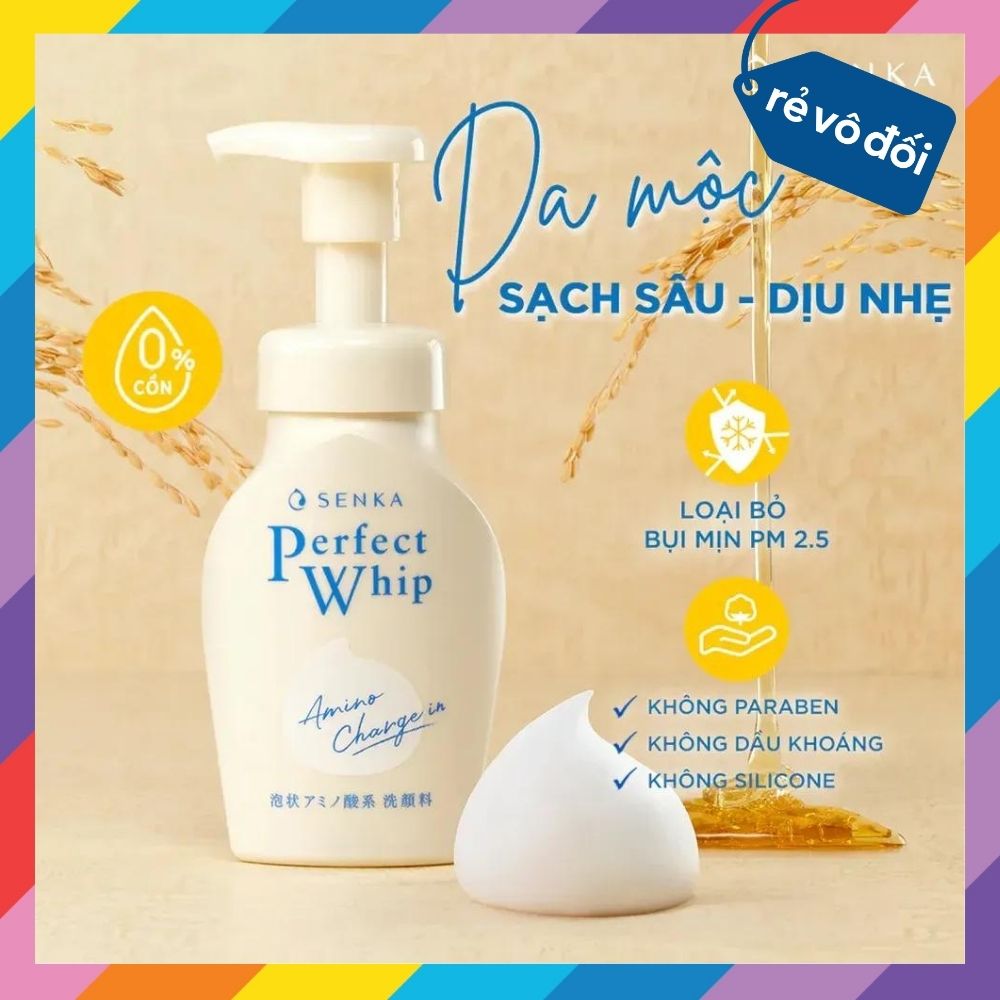 Bọt Rửa Mặt Senka Amino Charge In Sạch Sâu Dịu Nhẹ 150ml - Nhật Bản