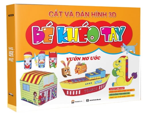 Fahasa - bé khéo tay - cắt và dán hình 3d - vườn mơ ước