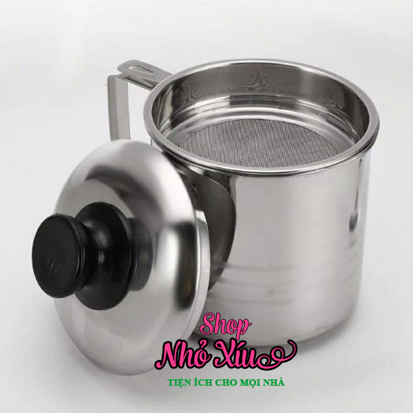 Ca Lọc Dầu Ăn, Bình Lọc Dầu Ăn Đa Năng Có Lưới Lọc Cặn Inox 304 dung tích 1.2 lít