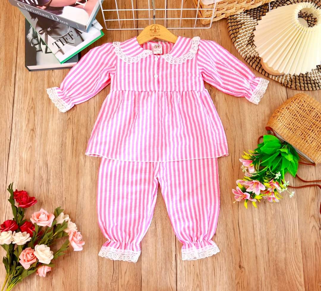 Bộ Tơ Xốp Tay Dài Tiểu Thư Bé (12-16kg)