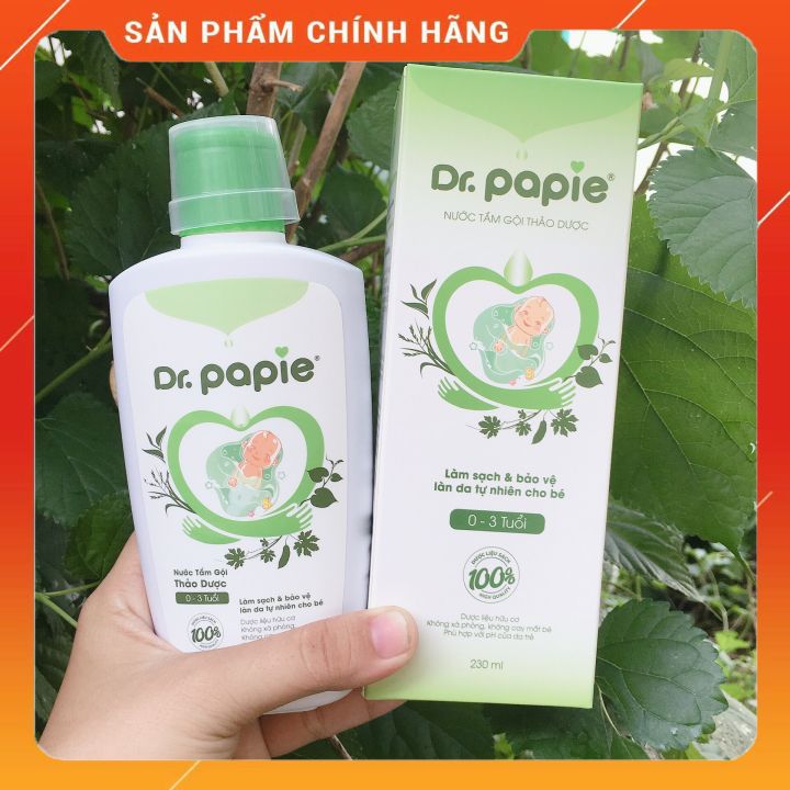 [CHÍNH HÃNG - HCM] Sữa Tắm Gội Thảo Dược- Nước Tắm Thảo Dược Dr.Papie