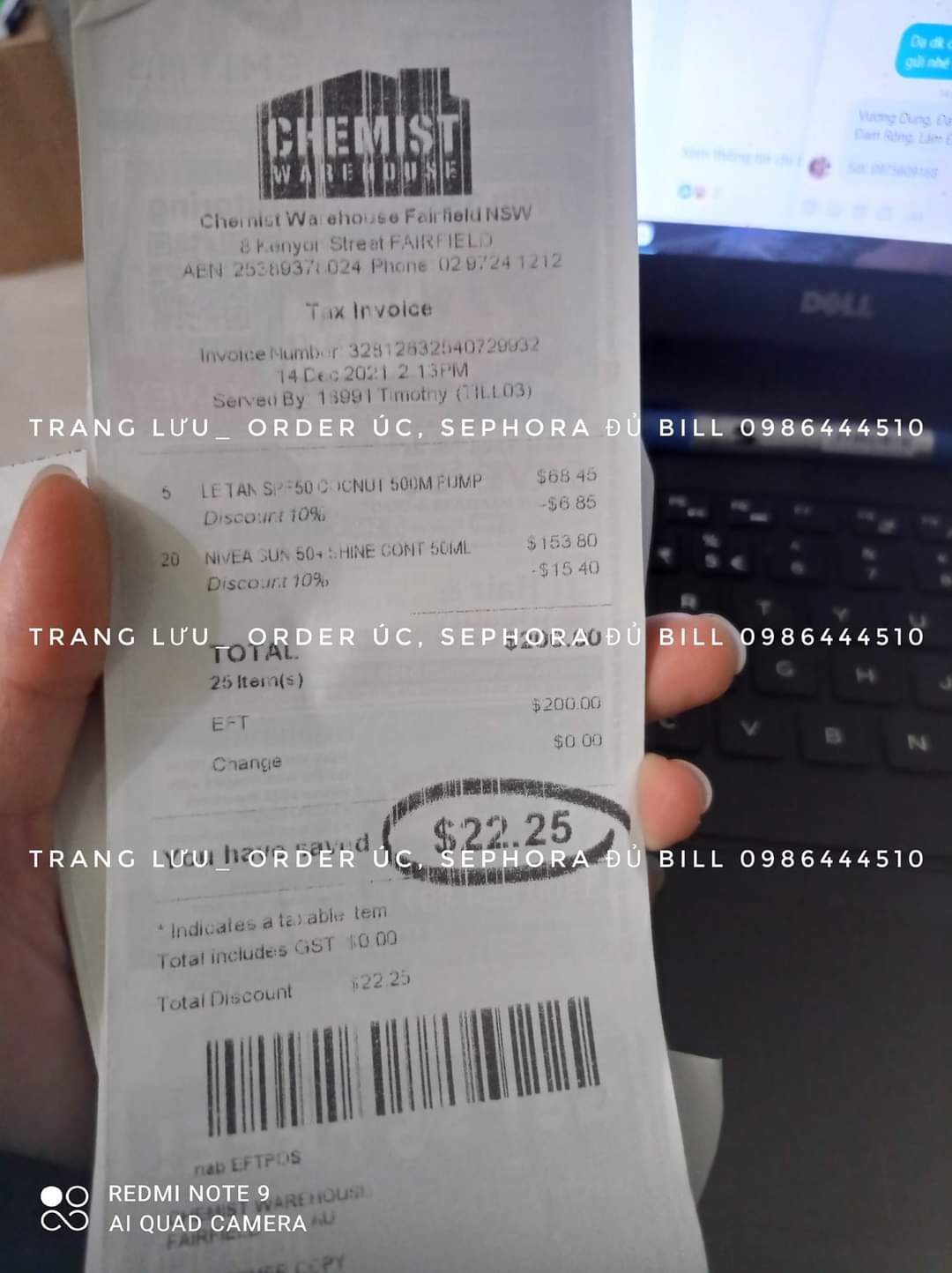 ĐỦ BILL-  Kem Chống Nắng Letan ÚC CAN 500ML