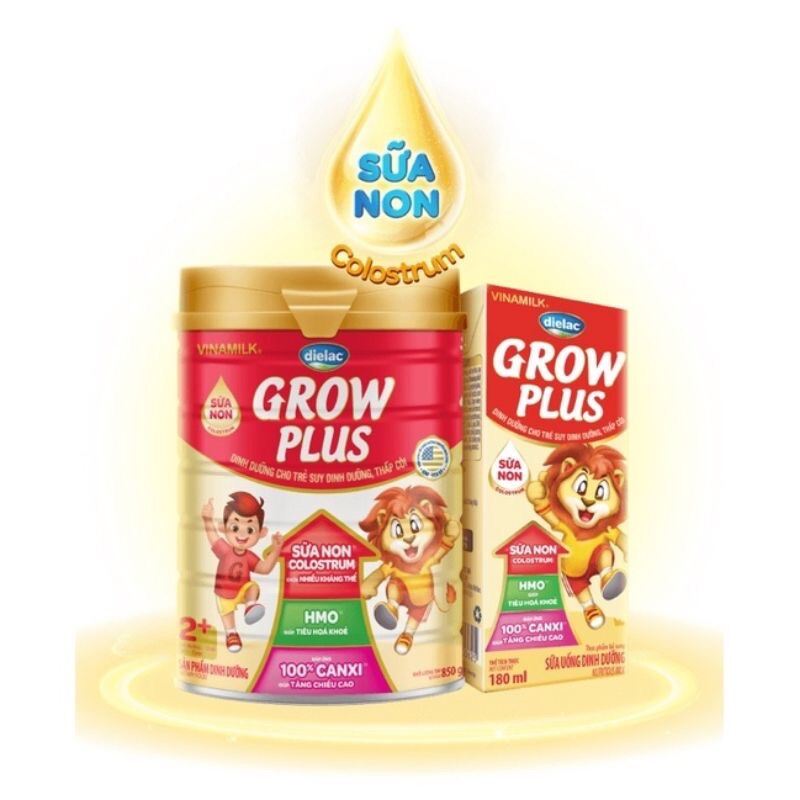 [Hoàn tiền 12%] Sữa Bột Grow Plus Đỏ 2+ 850g ( Mẫu mới )