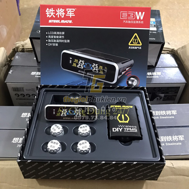 Cảm biến áp suất lốp van ngoài TPMS Steelmate E3W