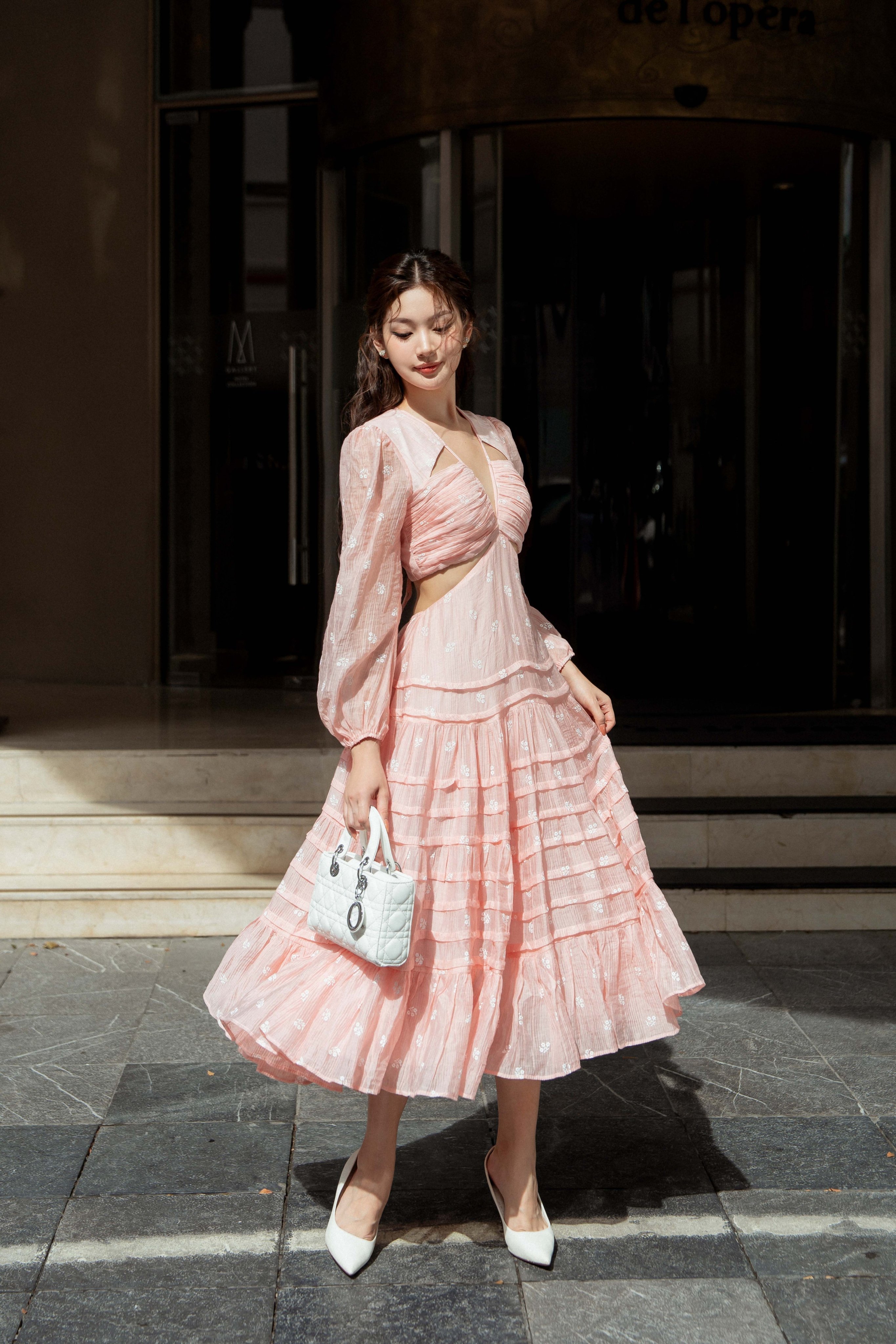 SÒ VINTAGE - CATHERINA Đầm hoa tay dài