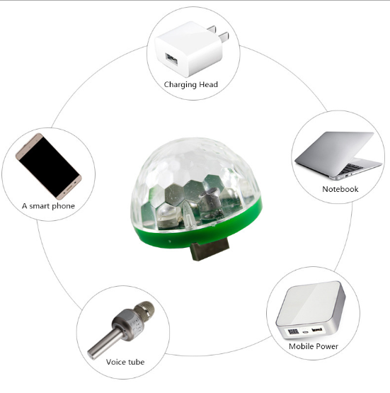 [HCM]Đèn Led small magic ball đèn Vũ Trường Mini Cổng USB