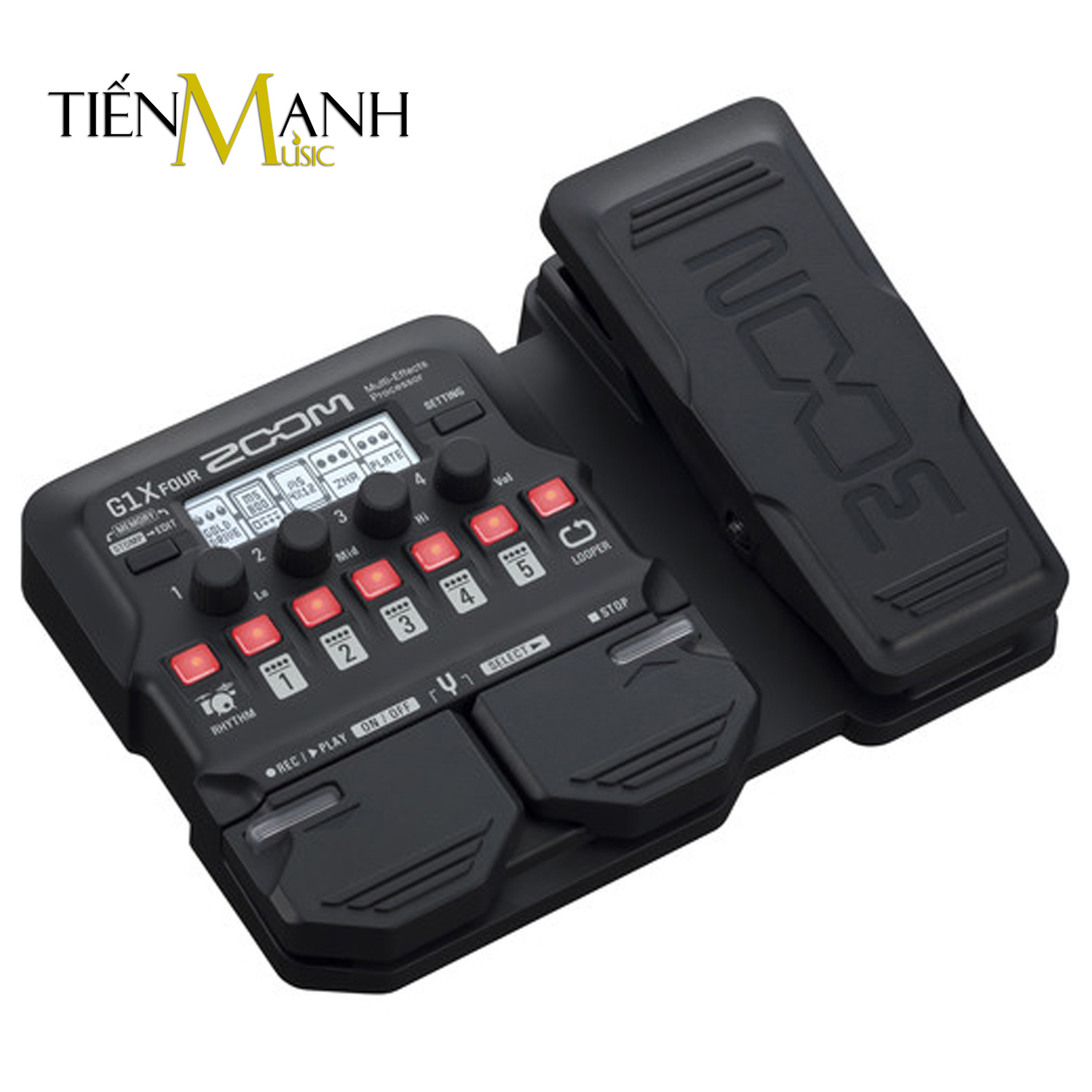 Phơ Đàn Guitar Zoom G1X Four (Fuzz Đã cài bộ tiếng backup hay và đầy đủ cho Cổ Nhạc, Tân Nhạc...Electric Guitar Multi Effect - Sử Dụng Pin hoặc Power Adapter)