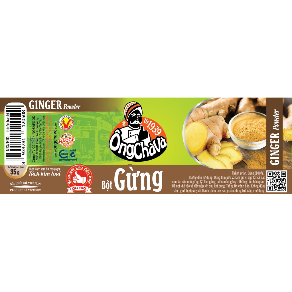 Bột gừng Ông Chà Và 35gram (Ginger powder)