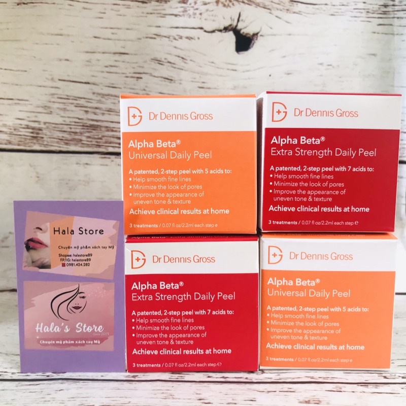 Dr. Dennis Gross ✨ Thay da sinh học Alpha Beta Universal Daily Peel - 5 Application Packettes