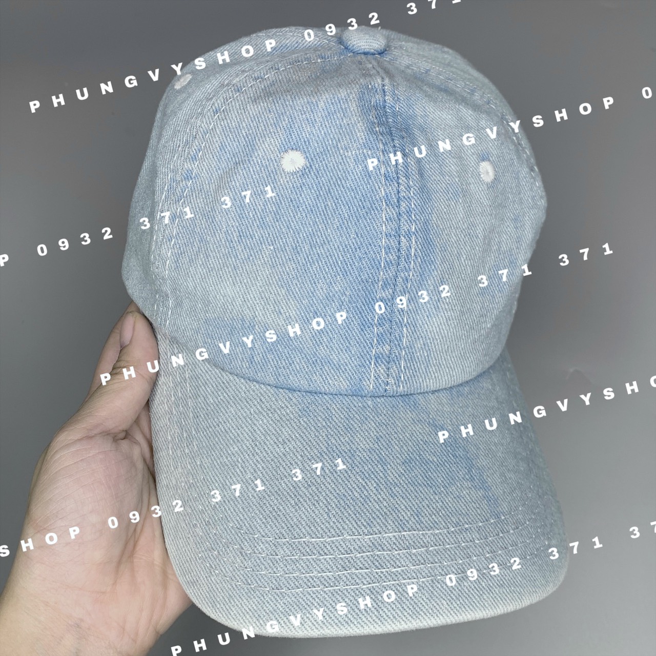 Nón lưỡi trai unisex nam nữ- jean két trơn - nón kết