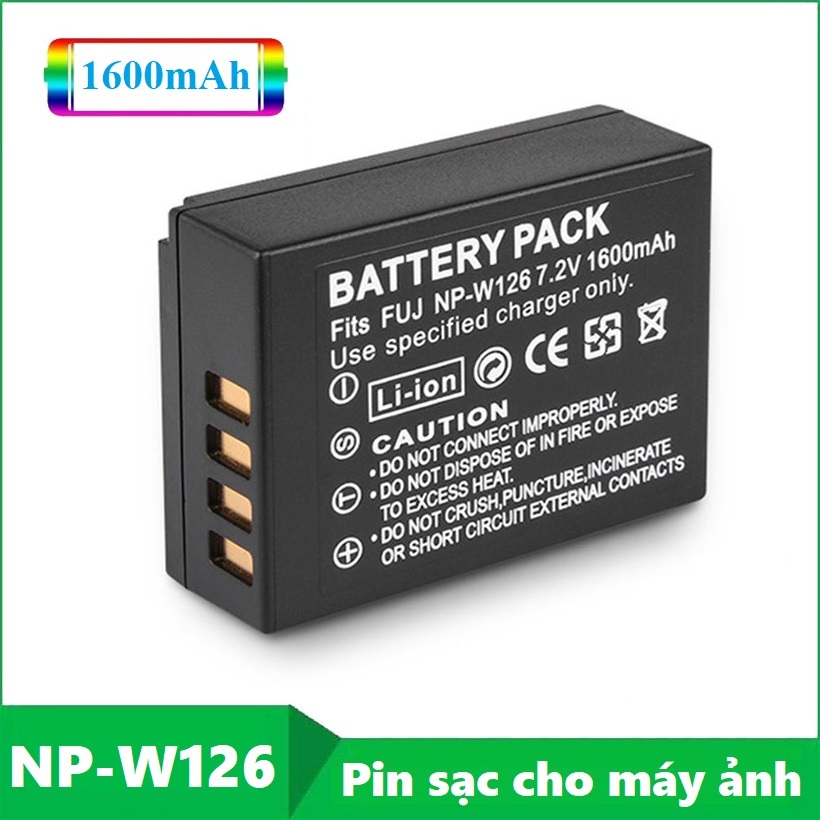 Pin máy ảnh fuj np-w126 dung lượng thực 1600mah - pin fuj np w126 - battery pack fits fuj np-w126 1600mah