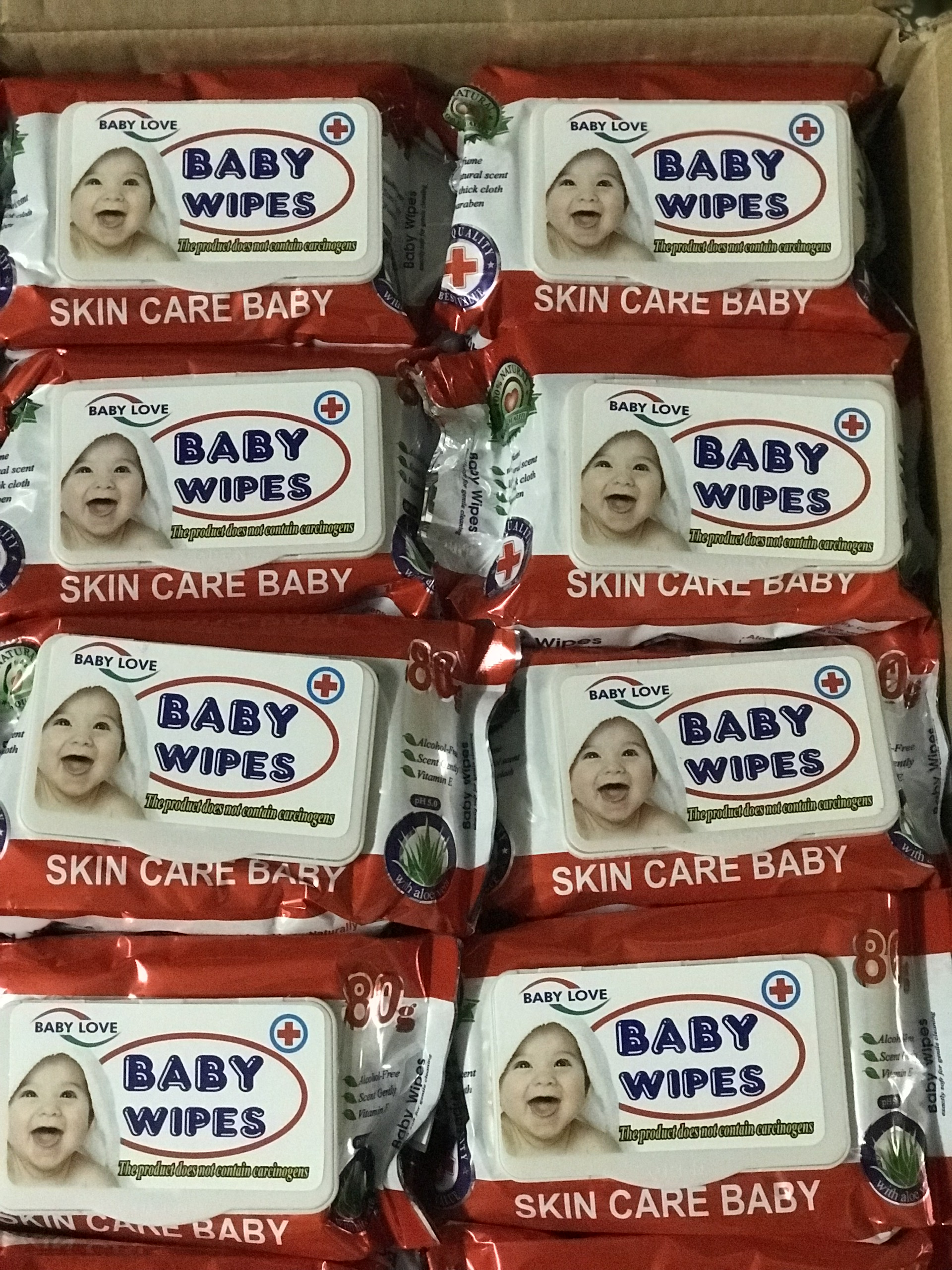 COMBO 5 BỊCH Khăn Giấy Ướt Baby Wipes Bịch 80g