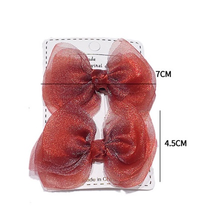 SET 2 KẸP TÓC NƠ CHO BÉ ĐÁNG YÊU THỜI TRANG