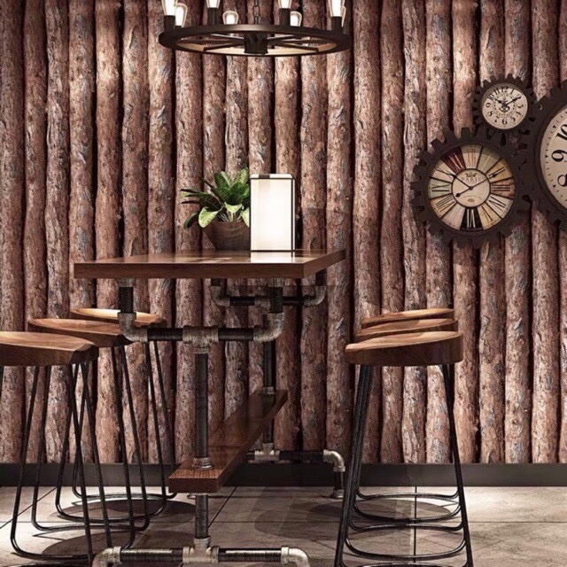 5 Mét Decal Giấy Dán Tường Khổ 45cm Có Sẵn Keo - giả gỗ nâu đậm TG2002
