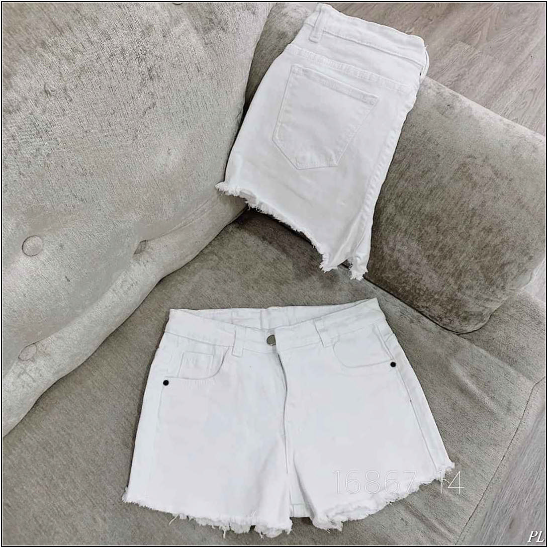Quần short jean nữ TRẮNG TRƠN DT-1