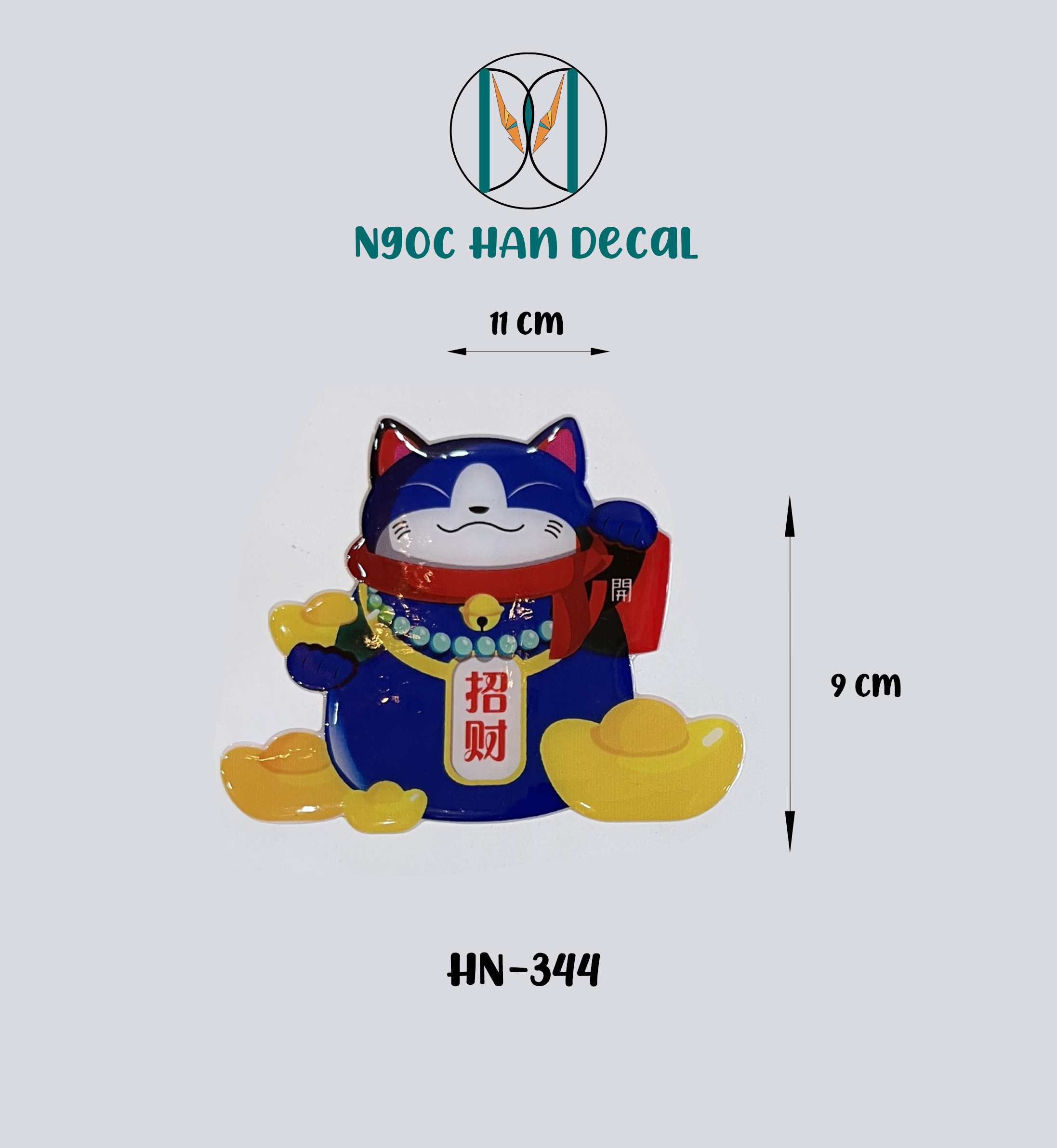 Tem Nổi Mèo Thần Tài Siêu Đẹp