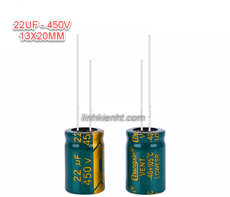 10 con tụ hóa 22uf 450v 13x20mm loại tốt