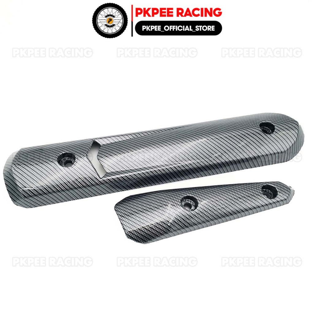 Ốp che pô mẫu spark nano bạc, carbon gắn được cho sirius, exciter, winner, xe 50cc - pkpee