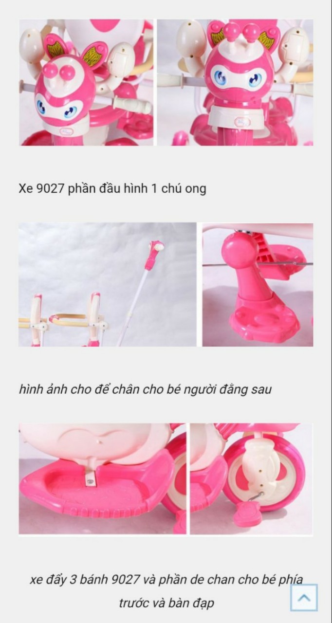 Xe đạp cho bé 3 bánh đôi 9027
