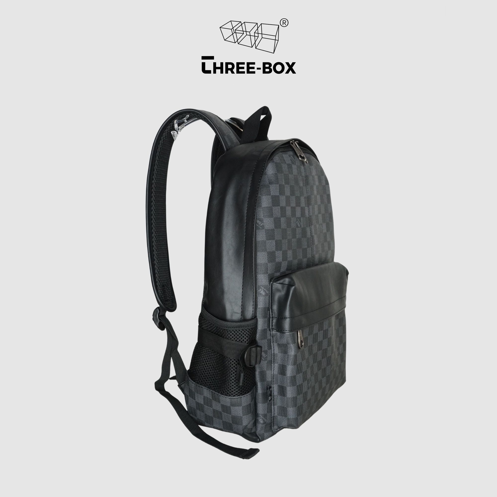 Balo da thời trang Unisex Old School Backpack họa tiết Damier Three-Box