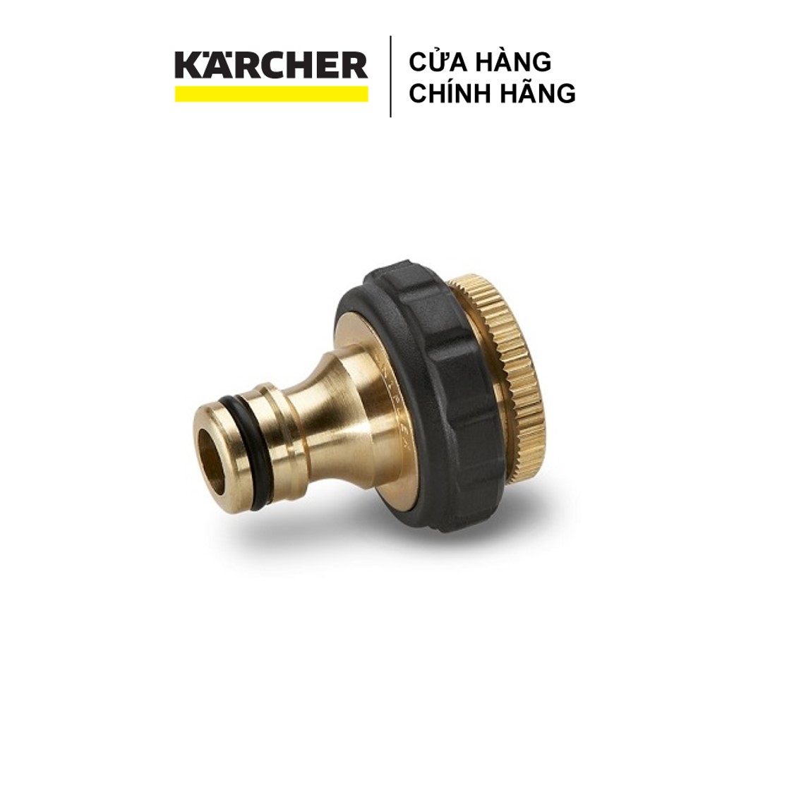 Đầu nối vòi nước bằng đồng cao cấp Karcher G 3/4 và bộ giảm ren G 1/2 - Phù hợp với vòi có ren đường kính 21 - 27mm