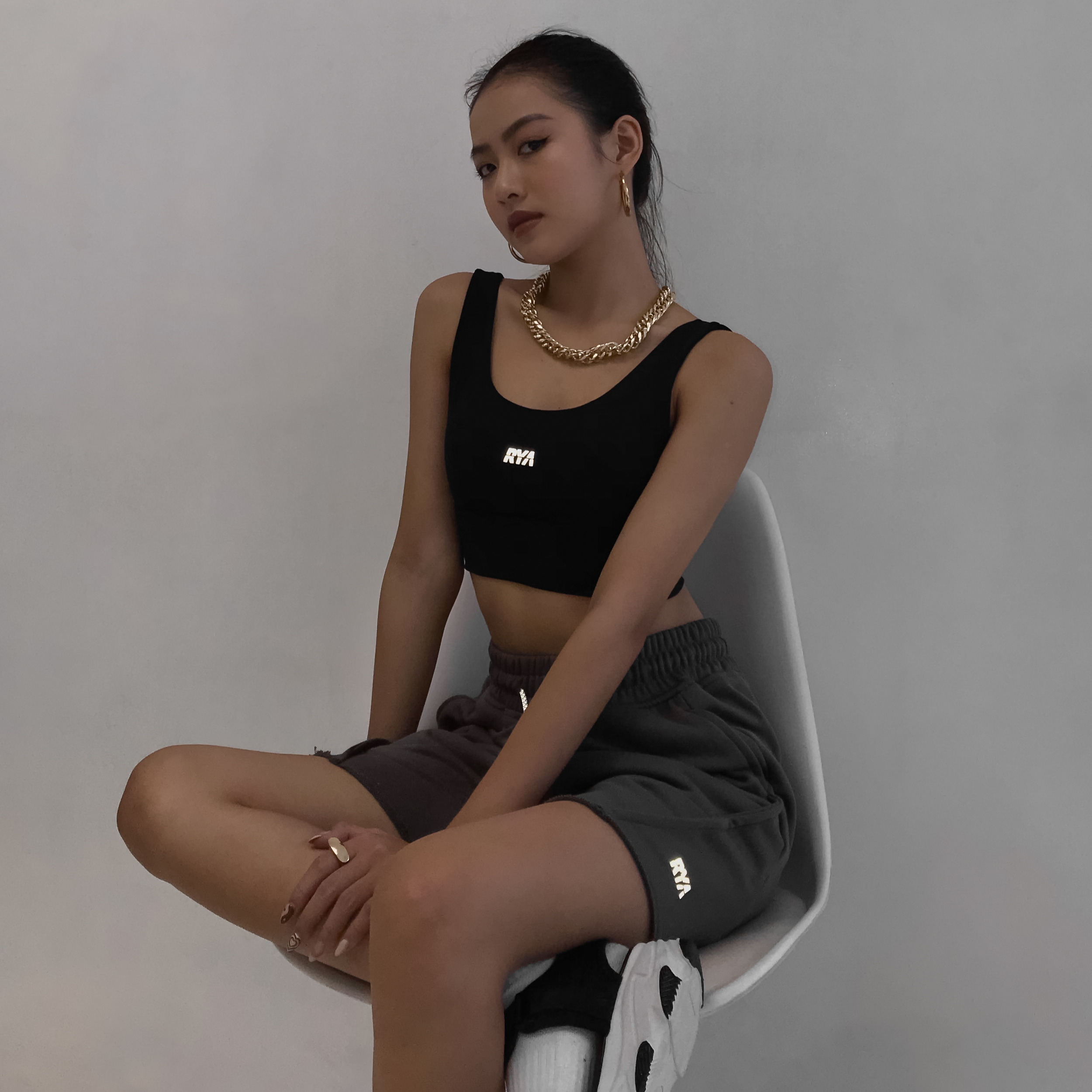 Quần short thun lửng RYACTIVE - LOUNGE SHORT DARK GREY