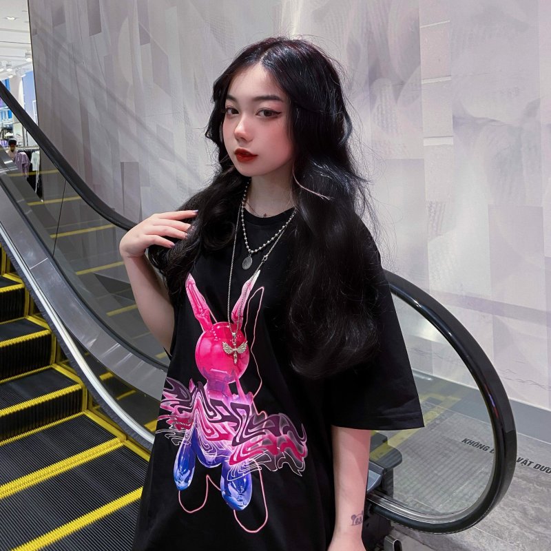 [YP]PARADOX's Black T-shirt COTTONTAIL TEE (Black)