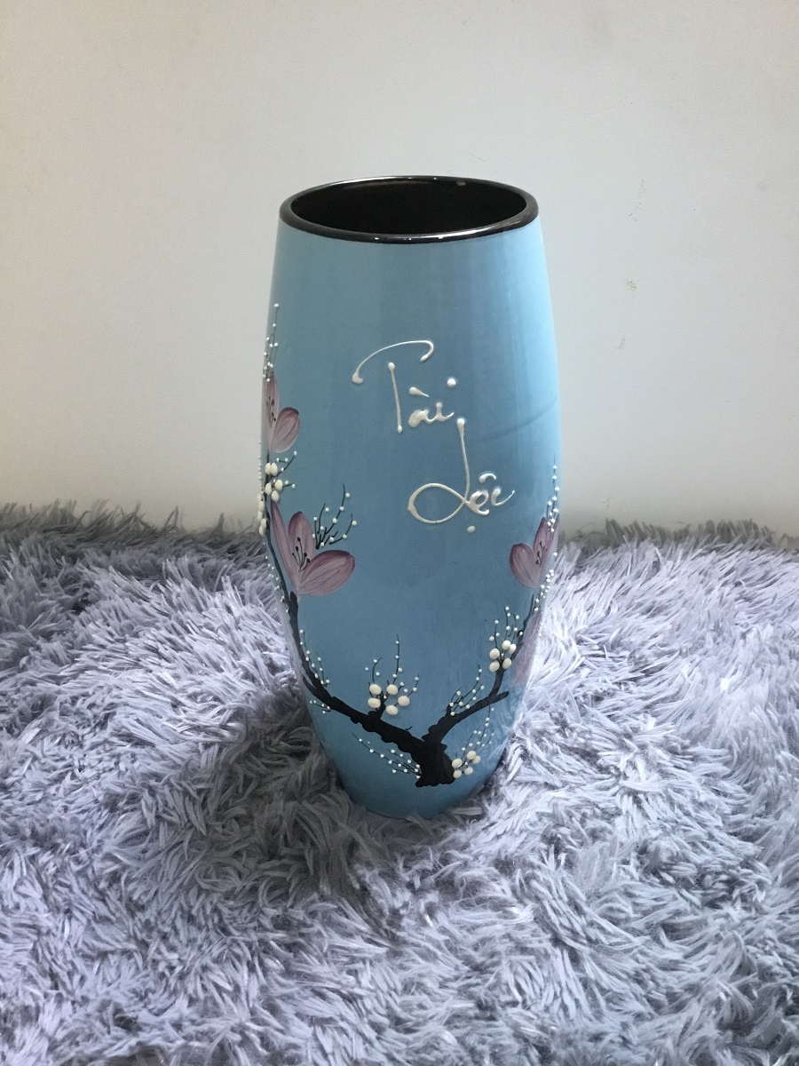 BÌNH HOA TÀI LỘC 22 CM - GỐM SỨ BÁT TRÀNG